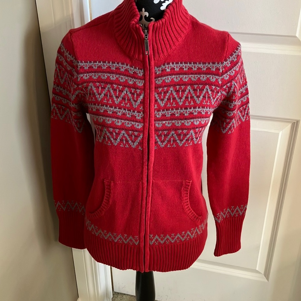 Lady Hathaway cotton zip sweater.